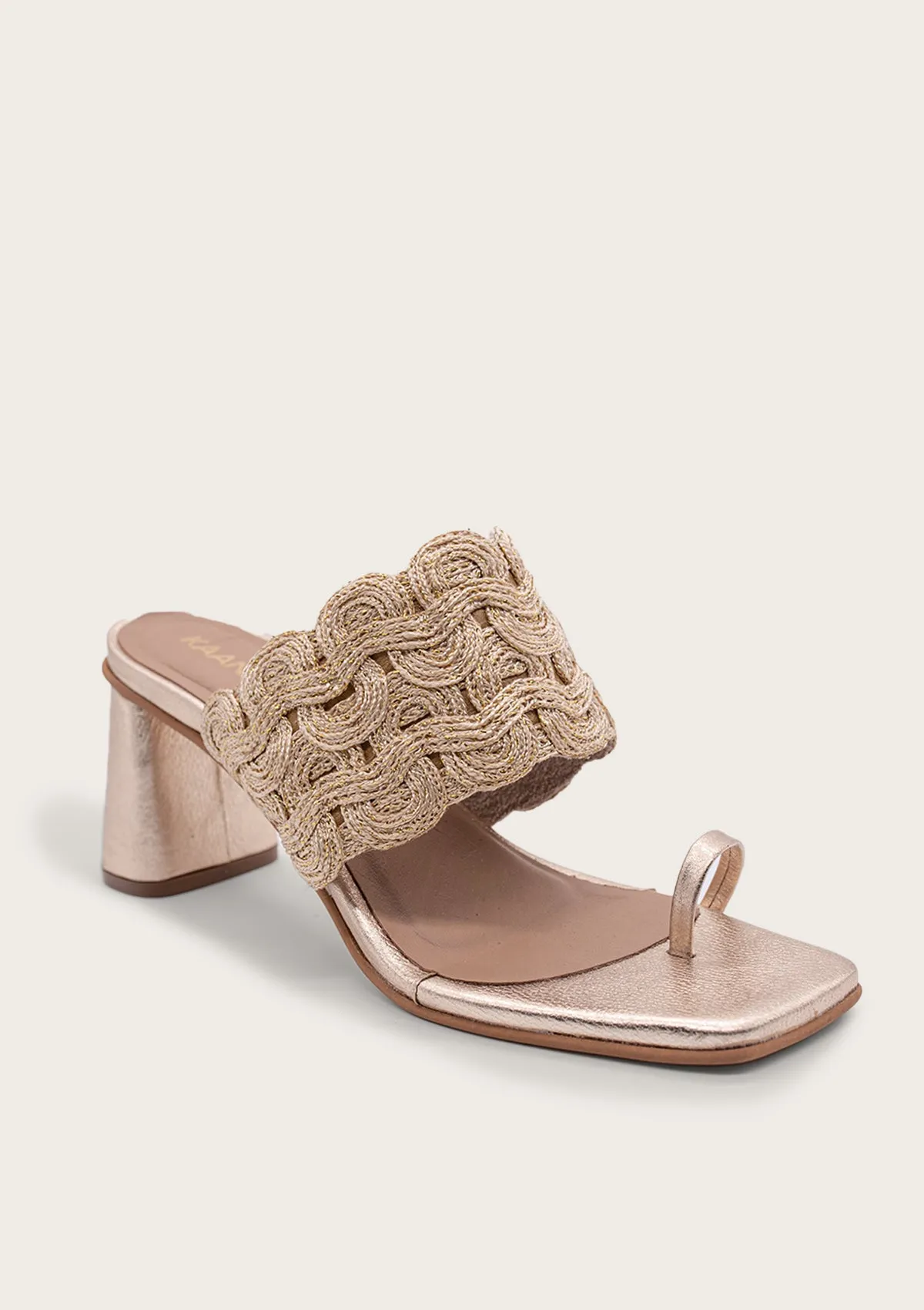 Lotus Gold Brushed Heels