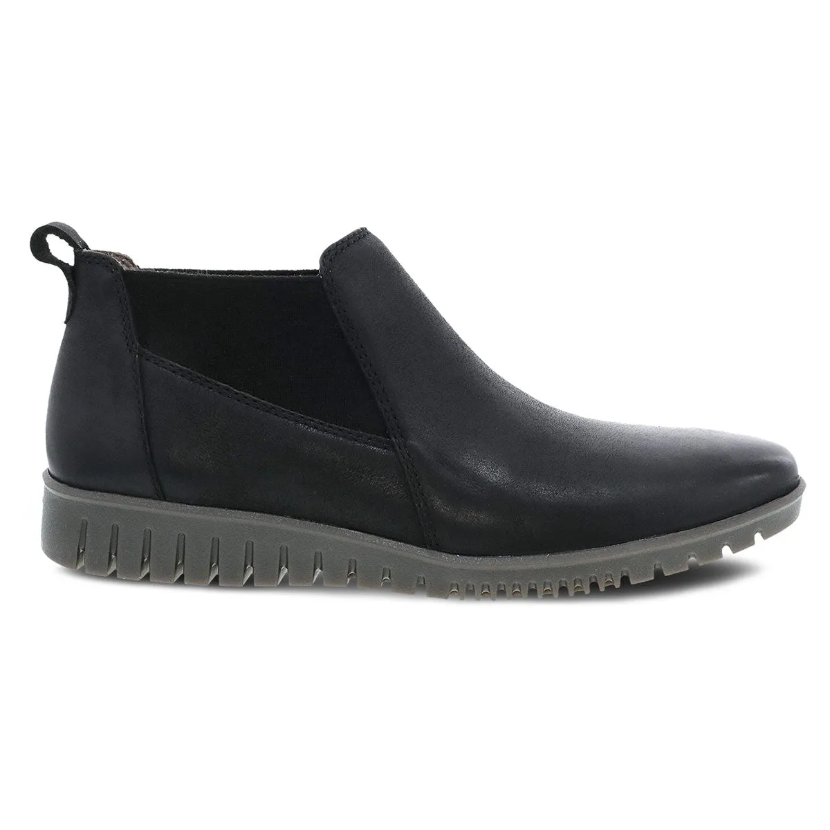 Dansko Louisa Bootie Womens Shoes Black Burnished Calf