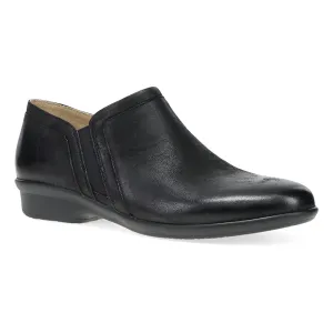 Dansko Cheryl Slip On Ankle Bootie Black Leather