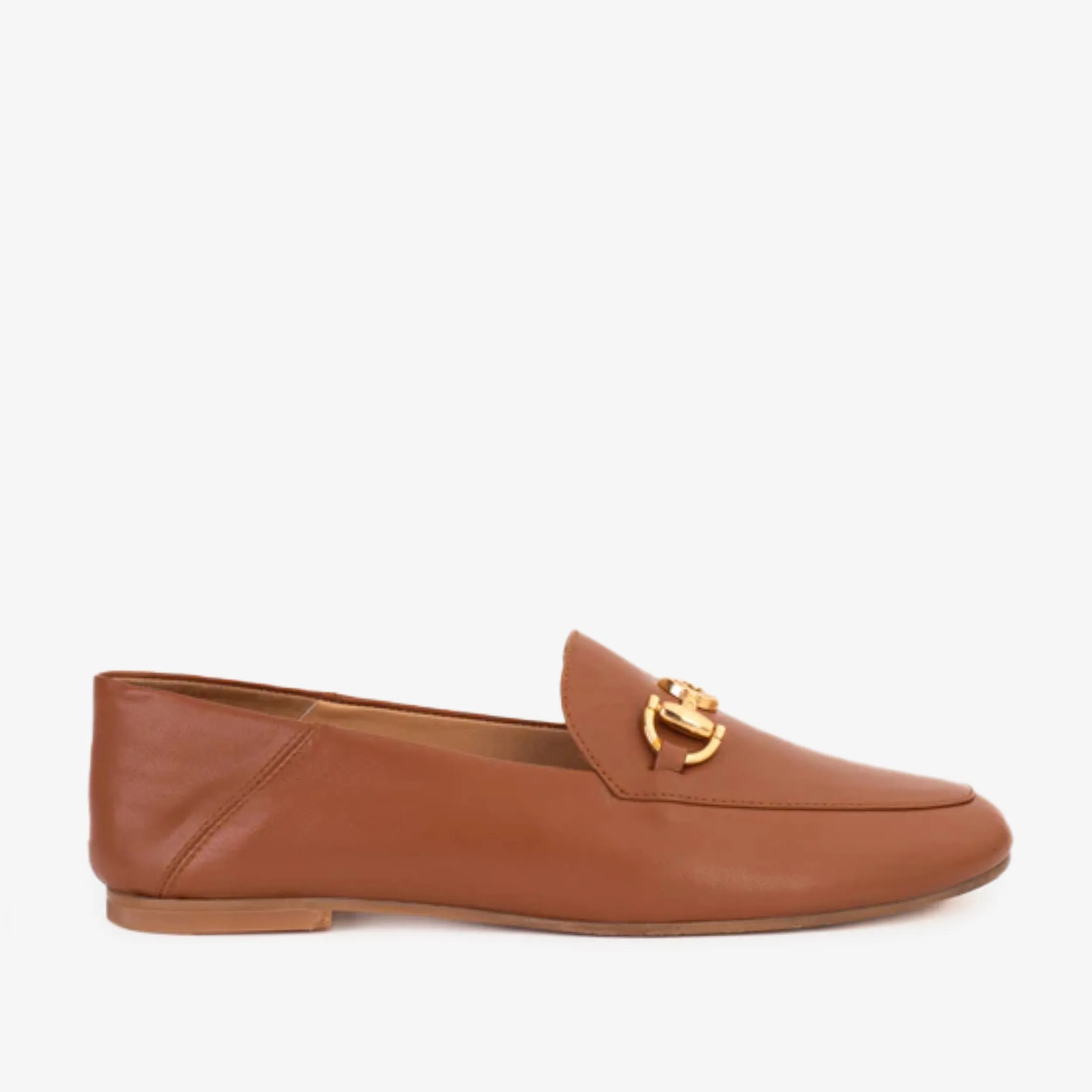 Luanda Tan Leather Women Flat Shoe Core Comfort