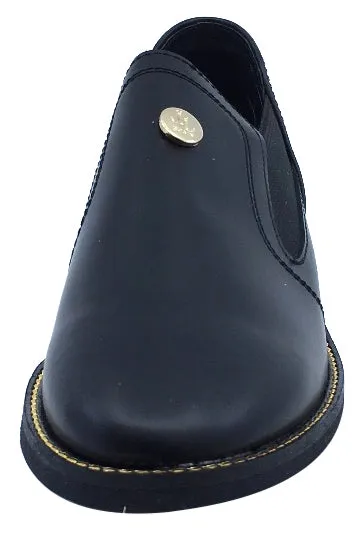Luccini Girl's Slip-On Black Fashion Booties with Gold Trim Limited Edition