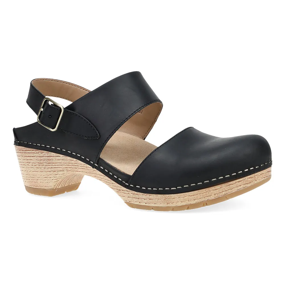 Dansko Lucia Womens Shoes BlackOiledPullUp
