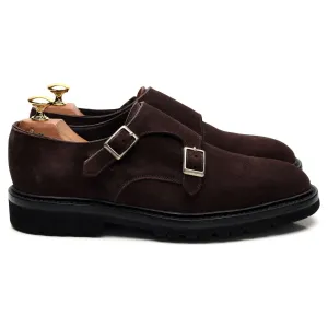 'Luke' Dark Brown Suede Double Monk Strap UK 6 E Edge Shade Guest Look