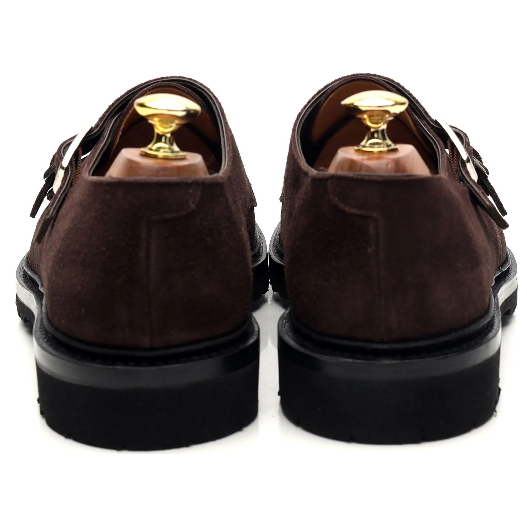 'Luke' Dark Brown Suede Double Monk Strap UK 6.5 - 12 Smart Comfort