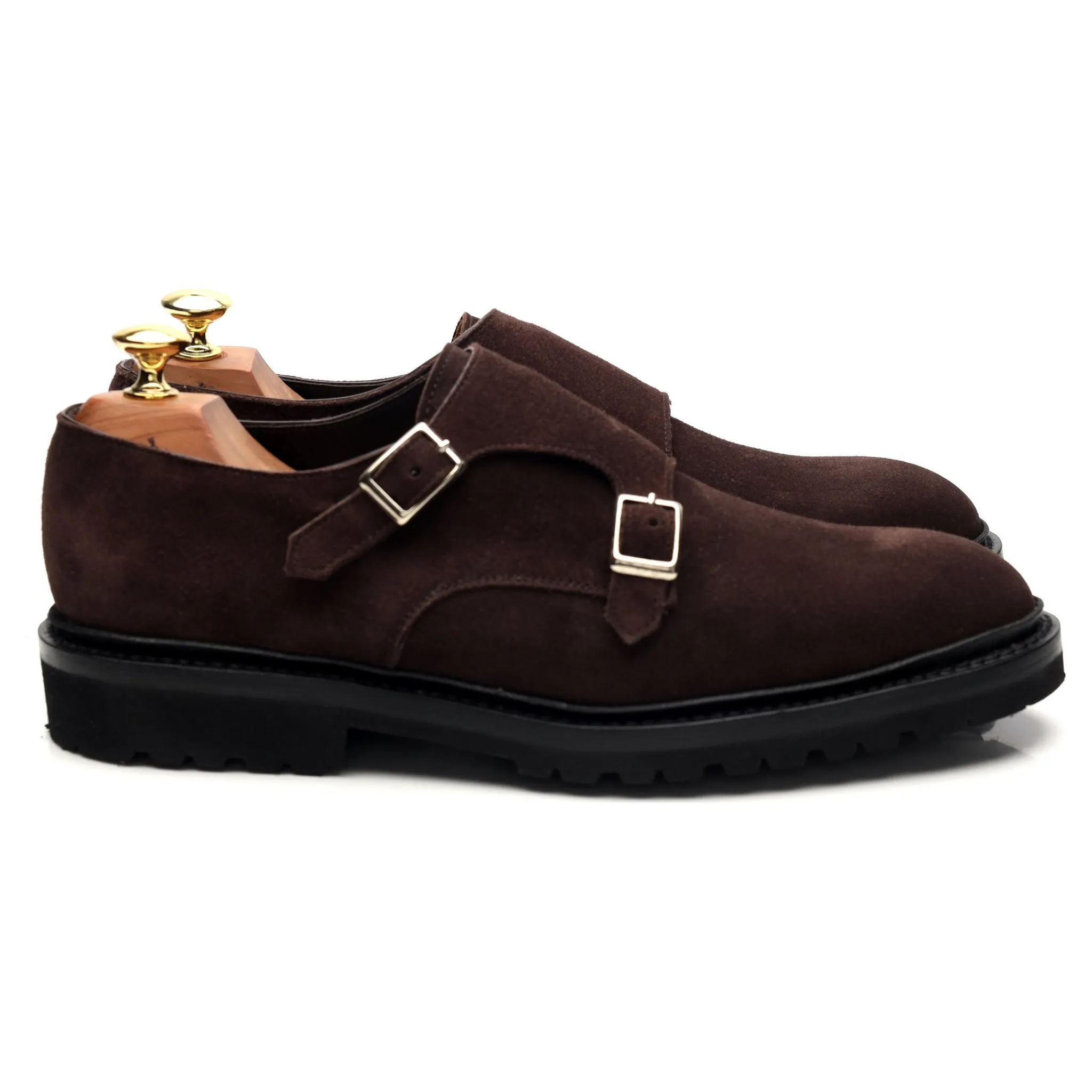 'Luke' Dark Brown Suede Double Monk Strap UK 6.5 - 12 City Walk