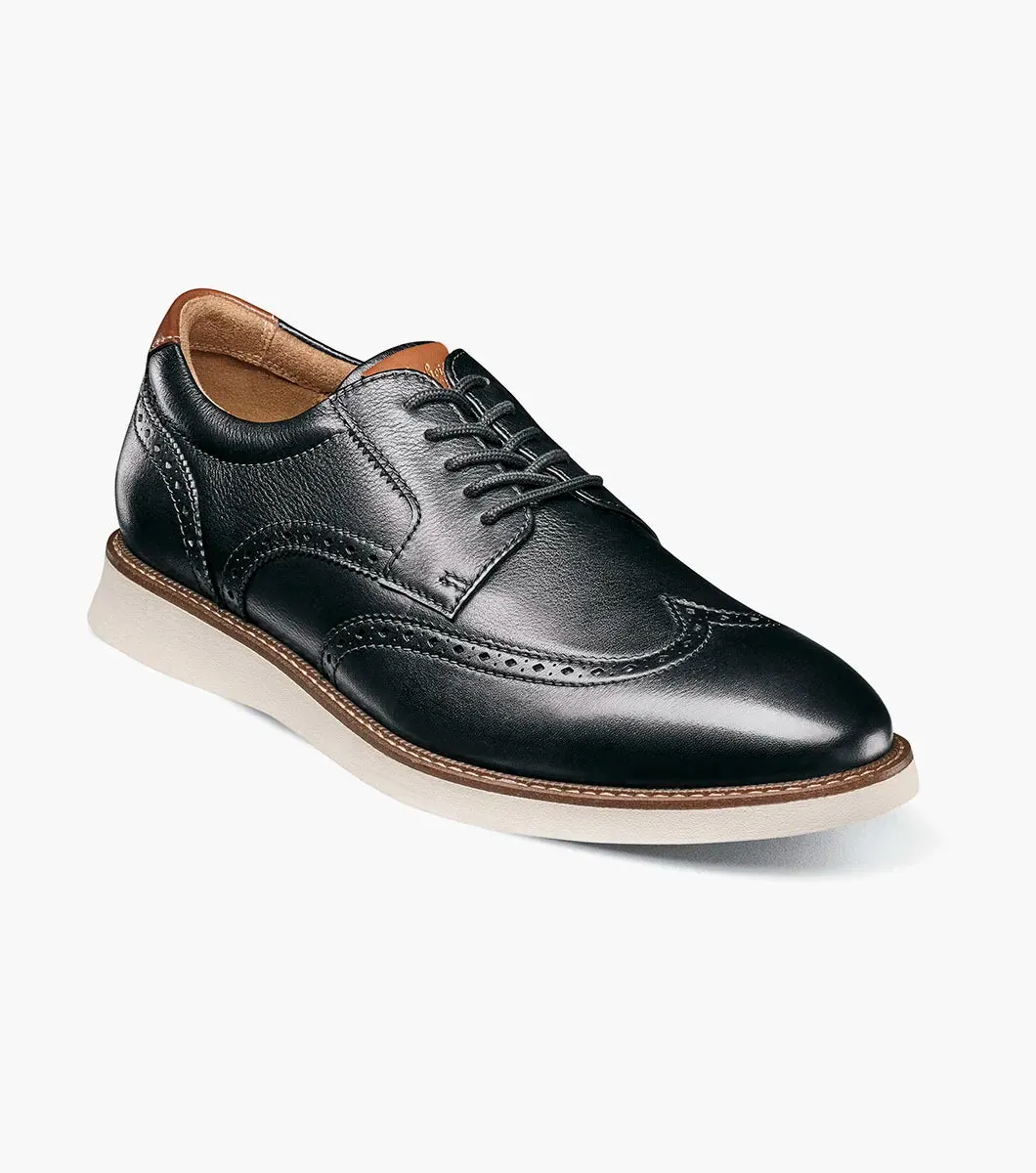 Luxurious Touch Launch Wingtip Oxford-Black Multi | Florsheim