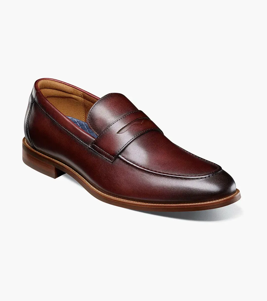 Luxury Appeal Rucci Moc Toe Penny Loafer-Burgundy| Florsheim