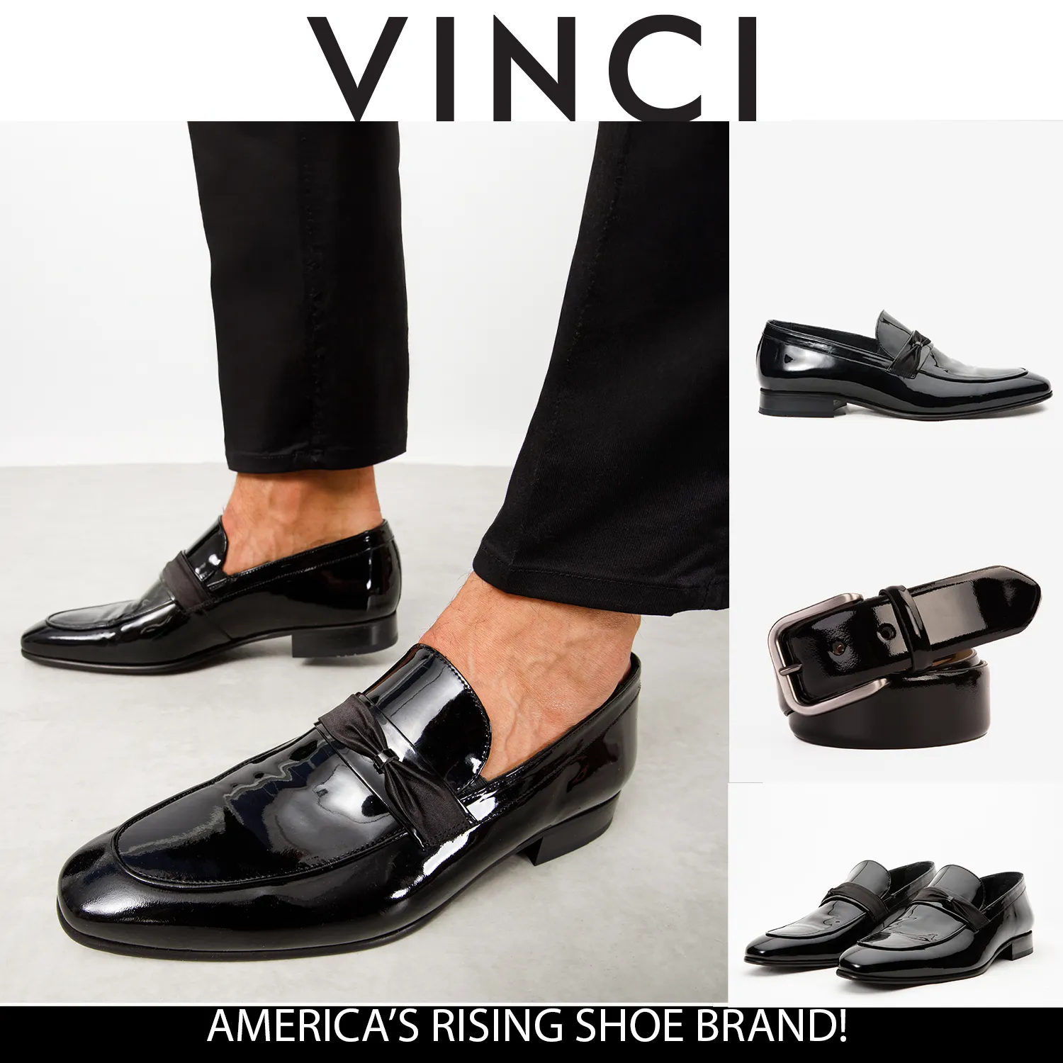 Luxury-Core The Dodoma Black Patent  Leather Loafer Men Shoe