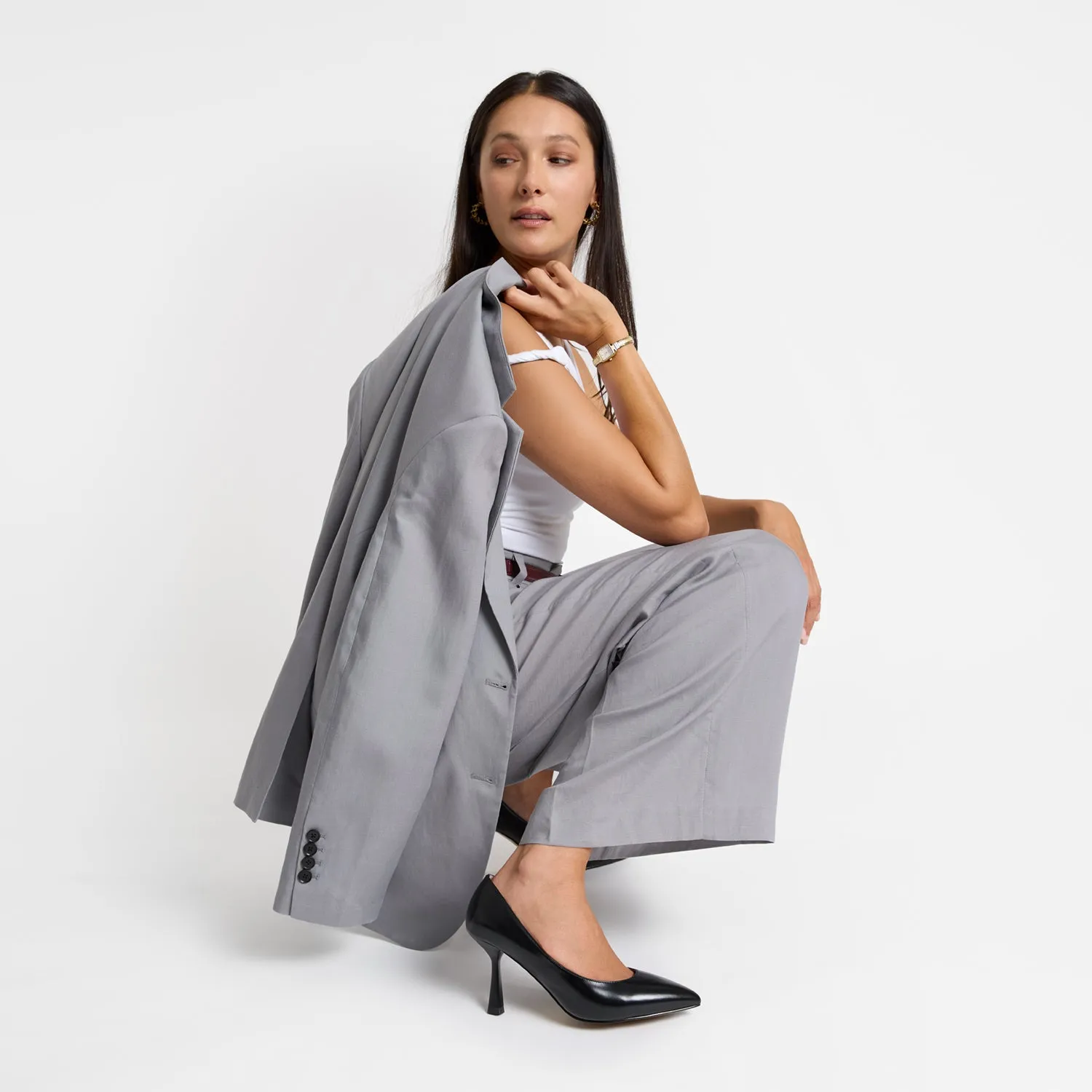 Luxury heels Lisbon Heel | Black oiled leather