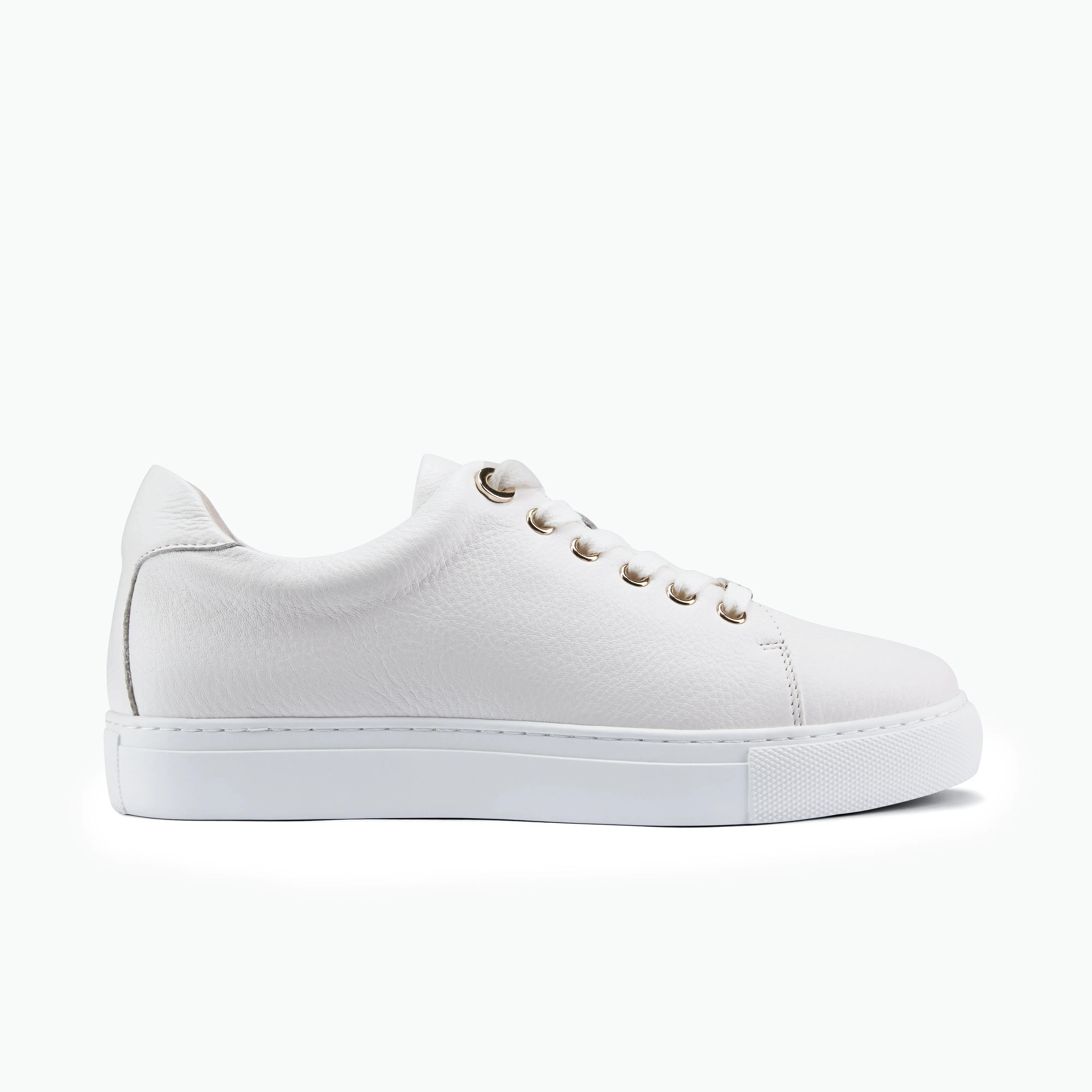 Mace Sneaker | White Pebble Over-the-Knee Heels