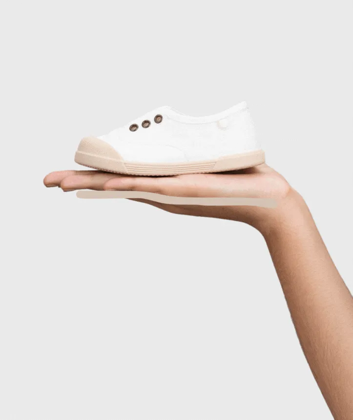 Machine washable Igor Boy's And Girl's Lona Laceless Shoes - Blanco