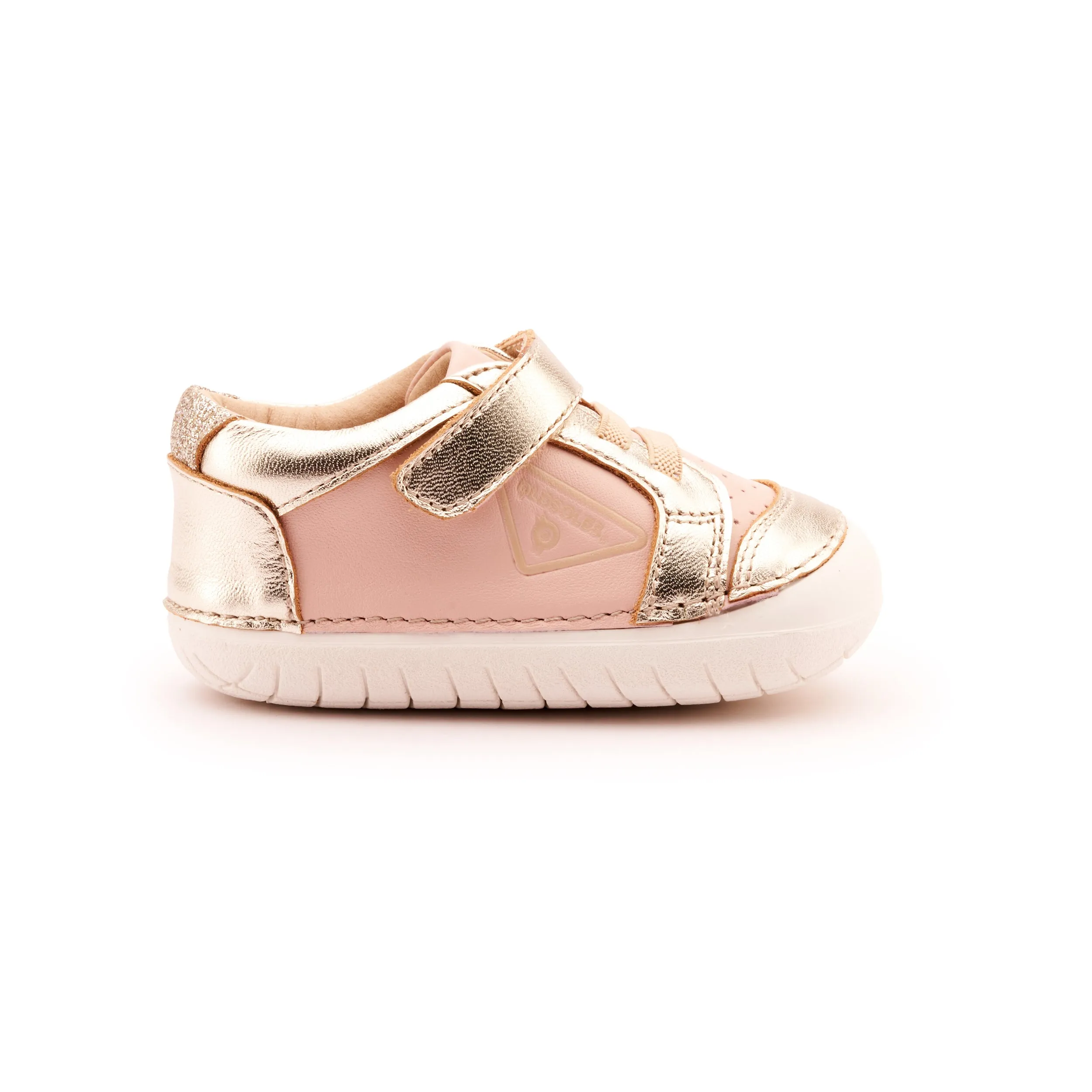 Machine washable Old Soles Girl's 4094 Badge Pave Casual Shoes - Powder Pink / Gold / Glam Gold