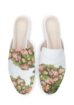 Summer Slide Style Magnolia White Mule