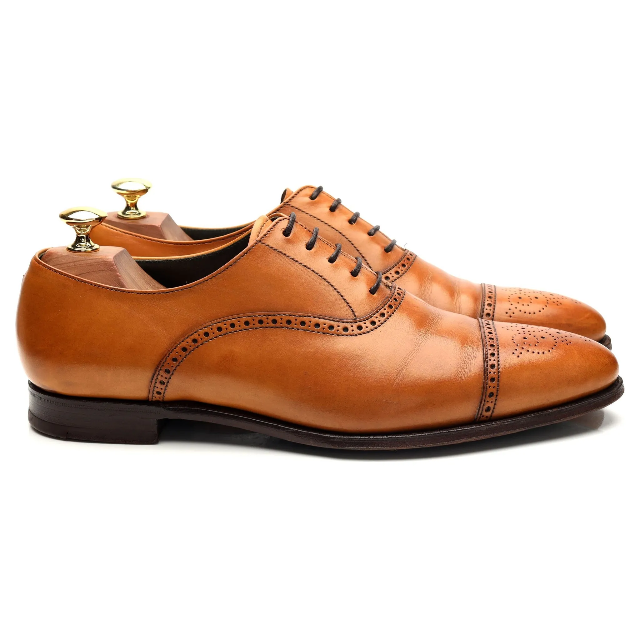 'Malton' Tan Brown Leather Oxford UK 8.5 E Workday Look