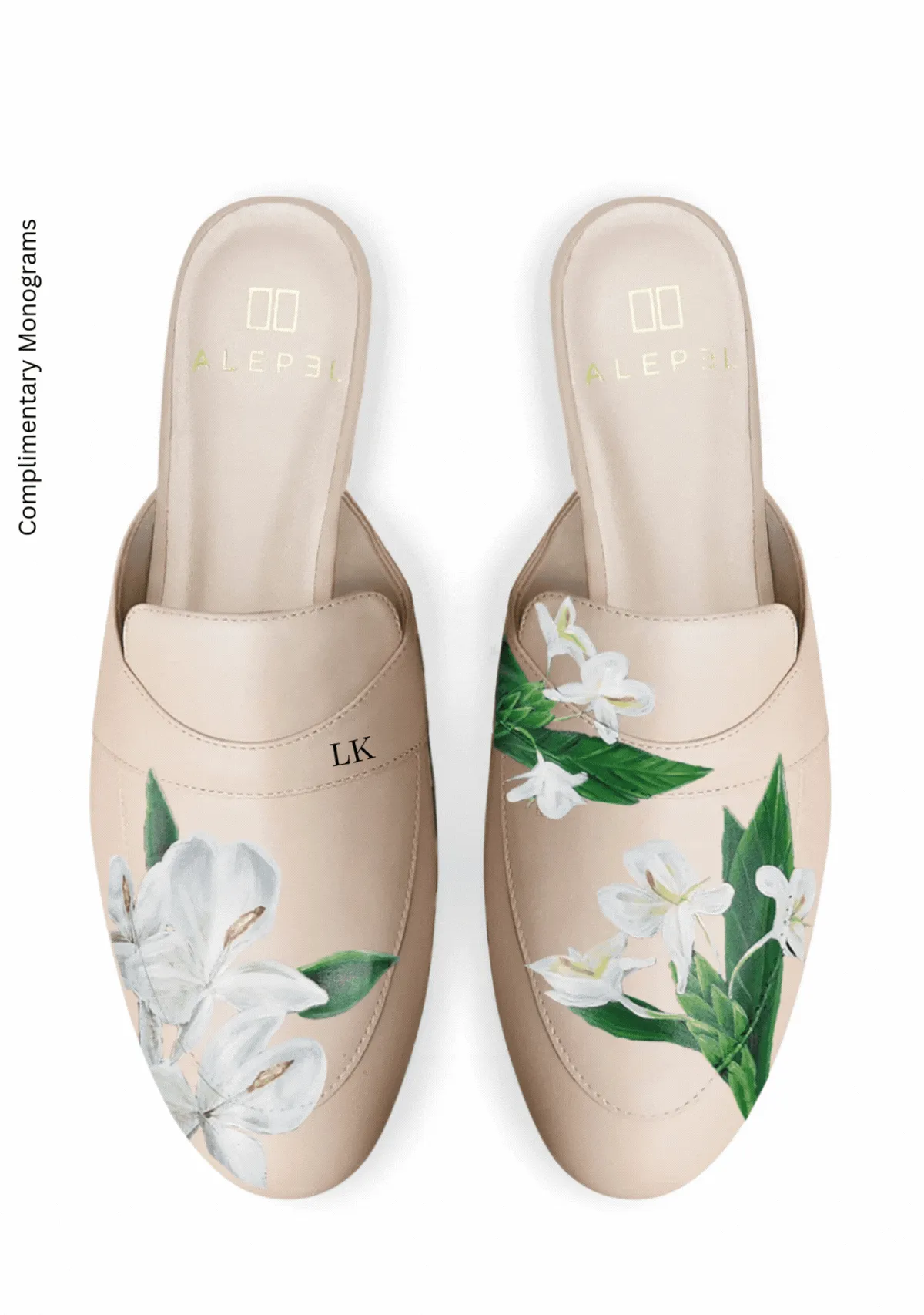 Mariposa Flower Beige Mule Athletic Design
