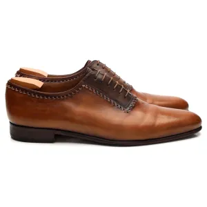 Tan Brown Patina Leather Oxford UK 10 Classic Performance