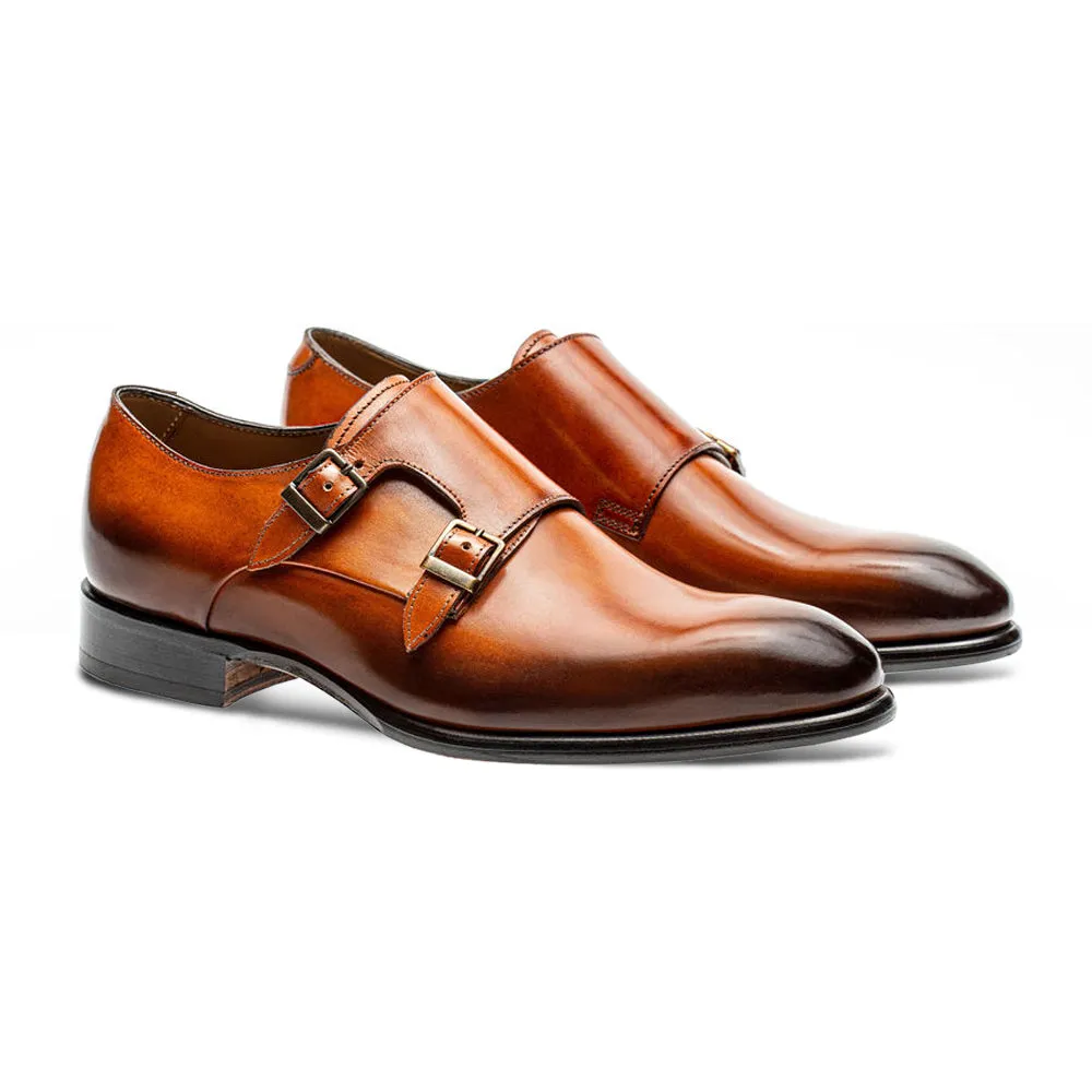 MASTRICH DOUBLE MONK COGNAC Professional Slip-Ons
