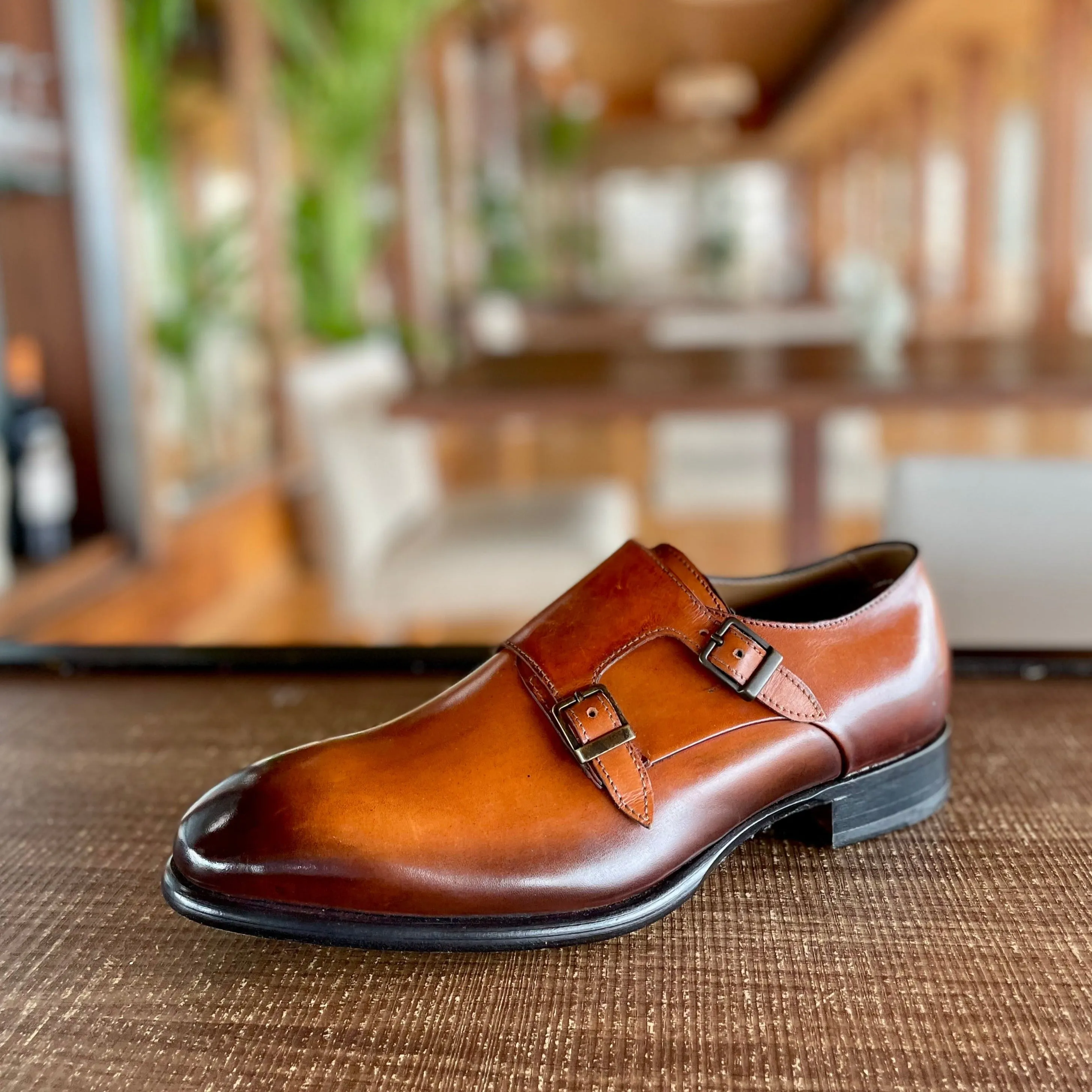 MASTRICH DOUBLE MONK COGNAC Professional Slip-Ons