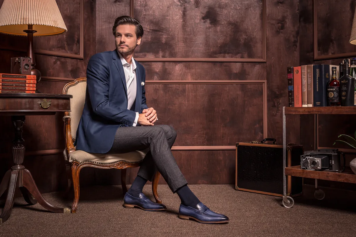 MASTRICH LOAFER DEEP BLUE Subtle Shine