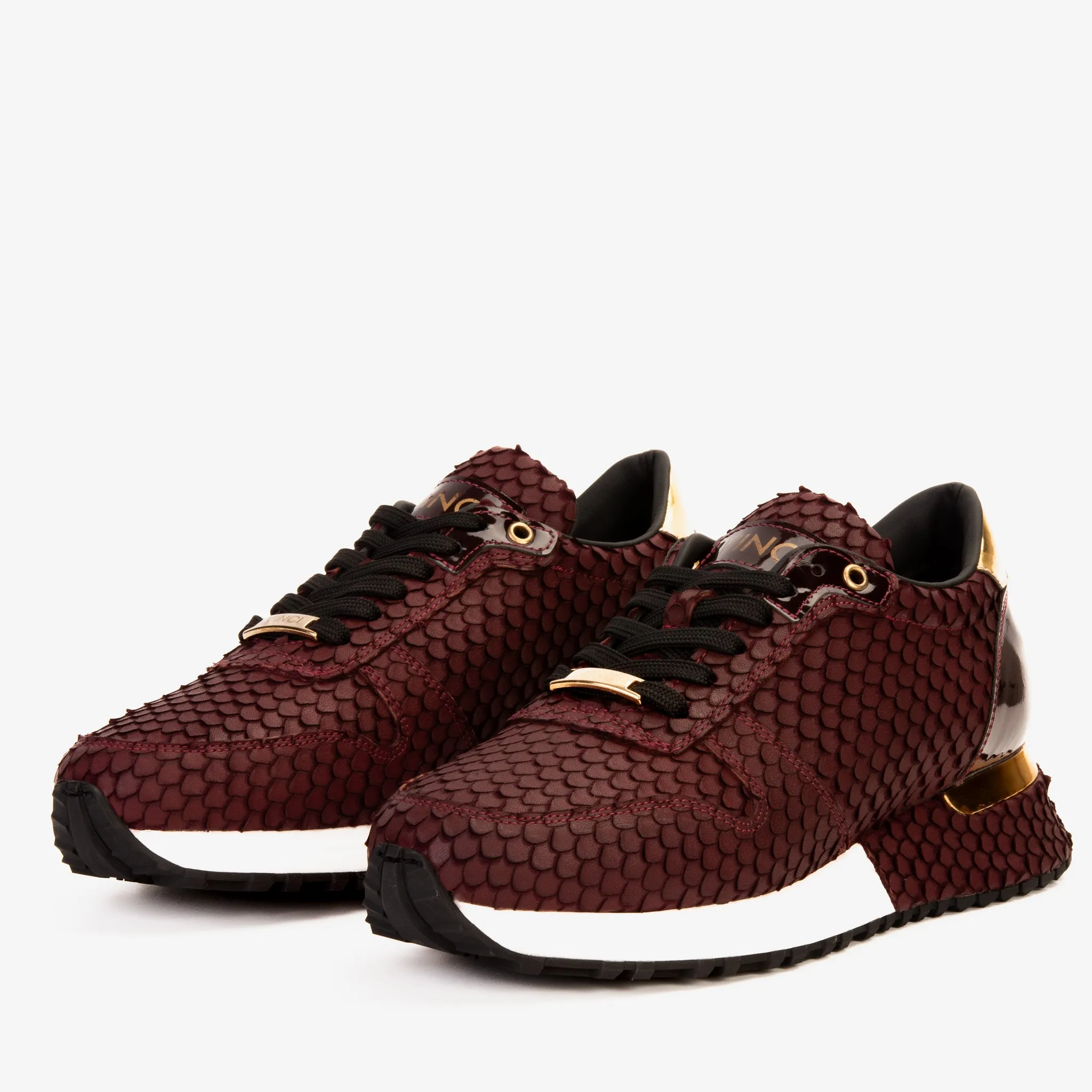 material The Majesty Burgundy Leather Men Sneaker
