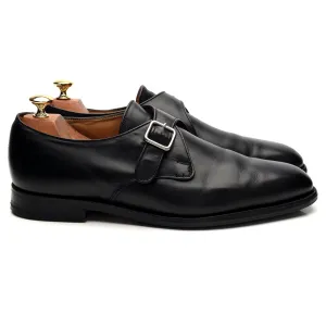 Refined Finish Timeless Quality 'Mayfair' Black Leather Monk Strap UK 9