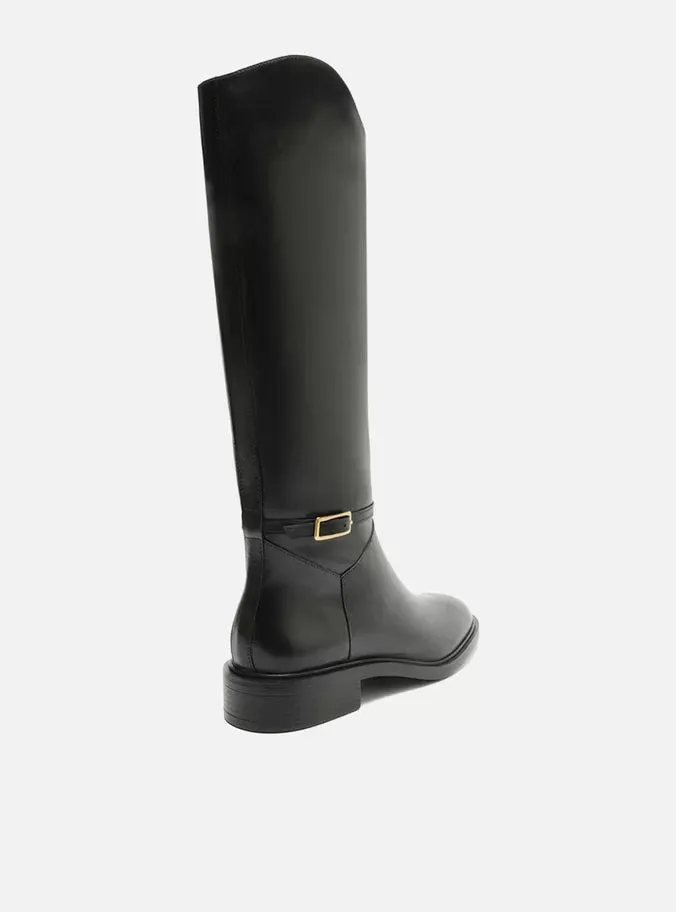 Mckenna Leather  Block Boot Heel Sandals