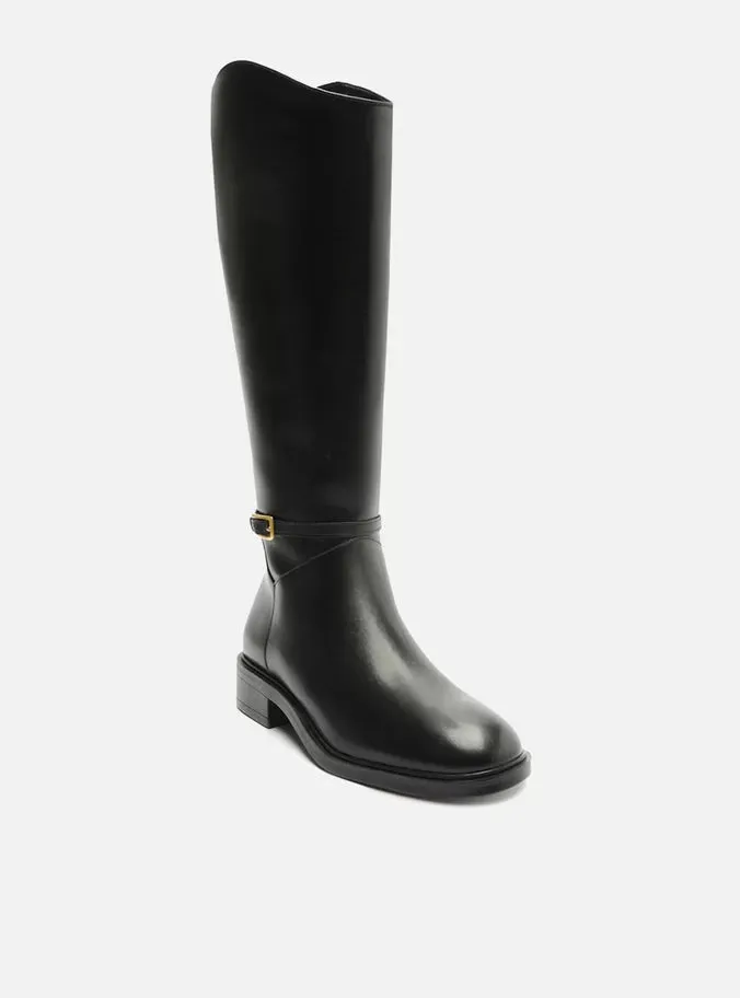 Mckenna Leather  Block Boot Heel Sandals