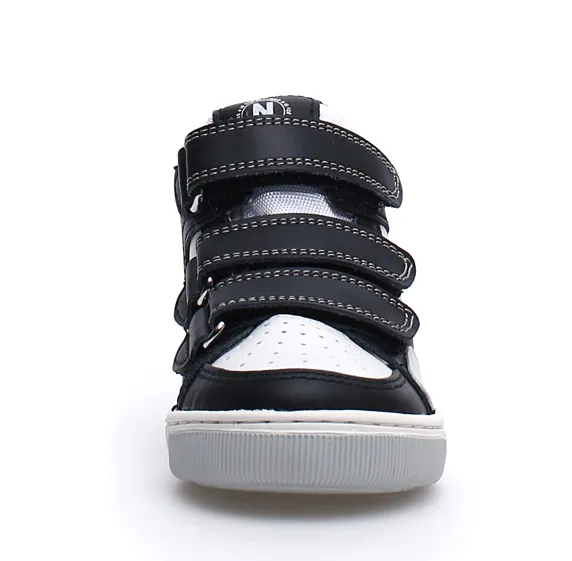 Metallic Kids Naturino Boy's and Girl's Finnix Sneaker Shoes - Black/White