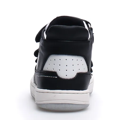 Metallic Kids Naturino Boy's and Girl's Finnix Sneaker Shoes - Black/White