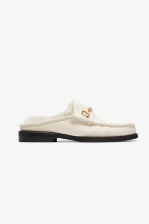 Mick Mule Moccasin Fur Milk Comfy Shoes Premium Material