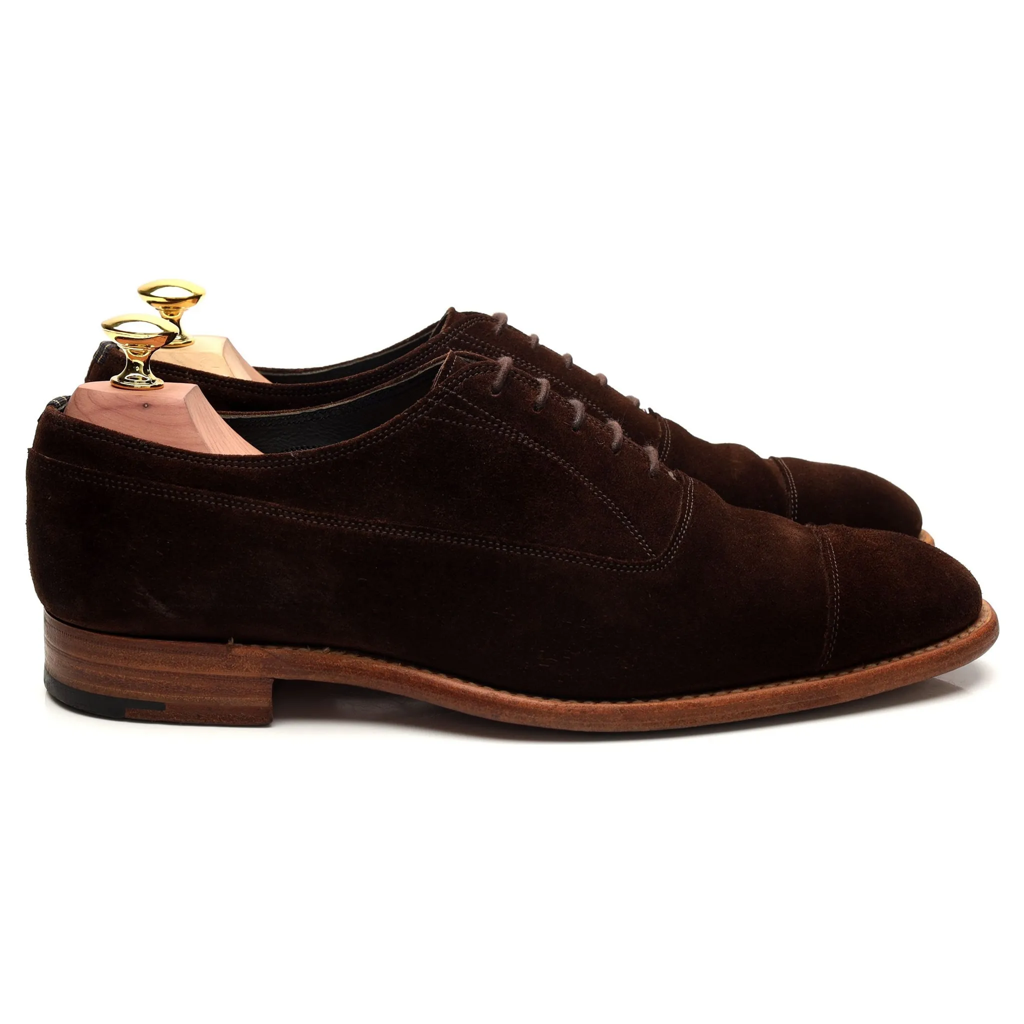 Flexible Walk Work Ready Look Dark Brown Suede Oxford UK 7 F