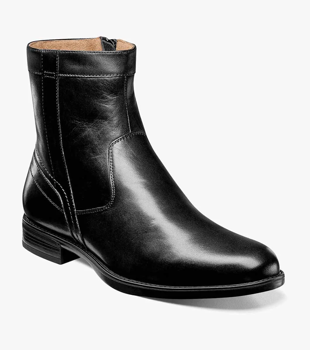 Midtown Plain Toe Zip Boot-Black | Florsheim Office Monk