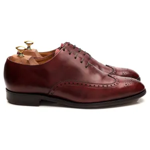 Professional Step Comfort Look Shoes Burgundy Leather Oxford Brogues UK 10.5 D