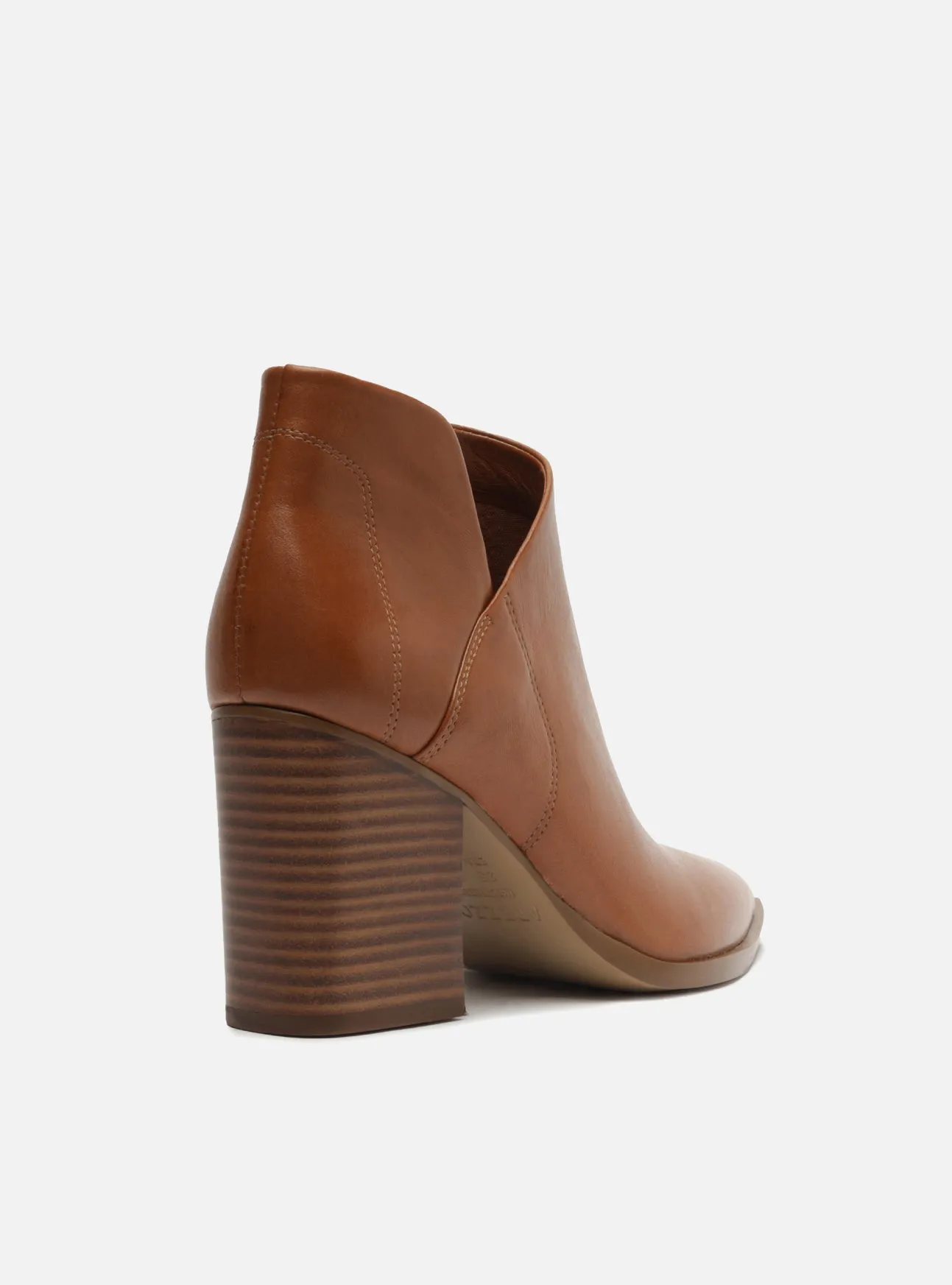 Minimalist Heels Cora Leather Block Ankle Boot