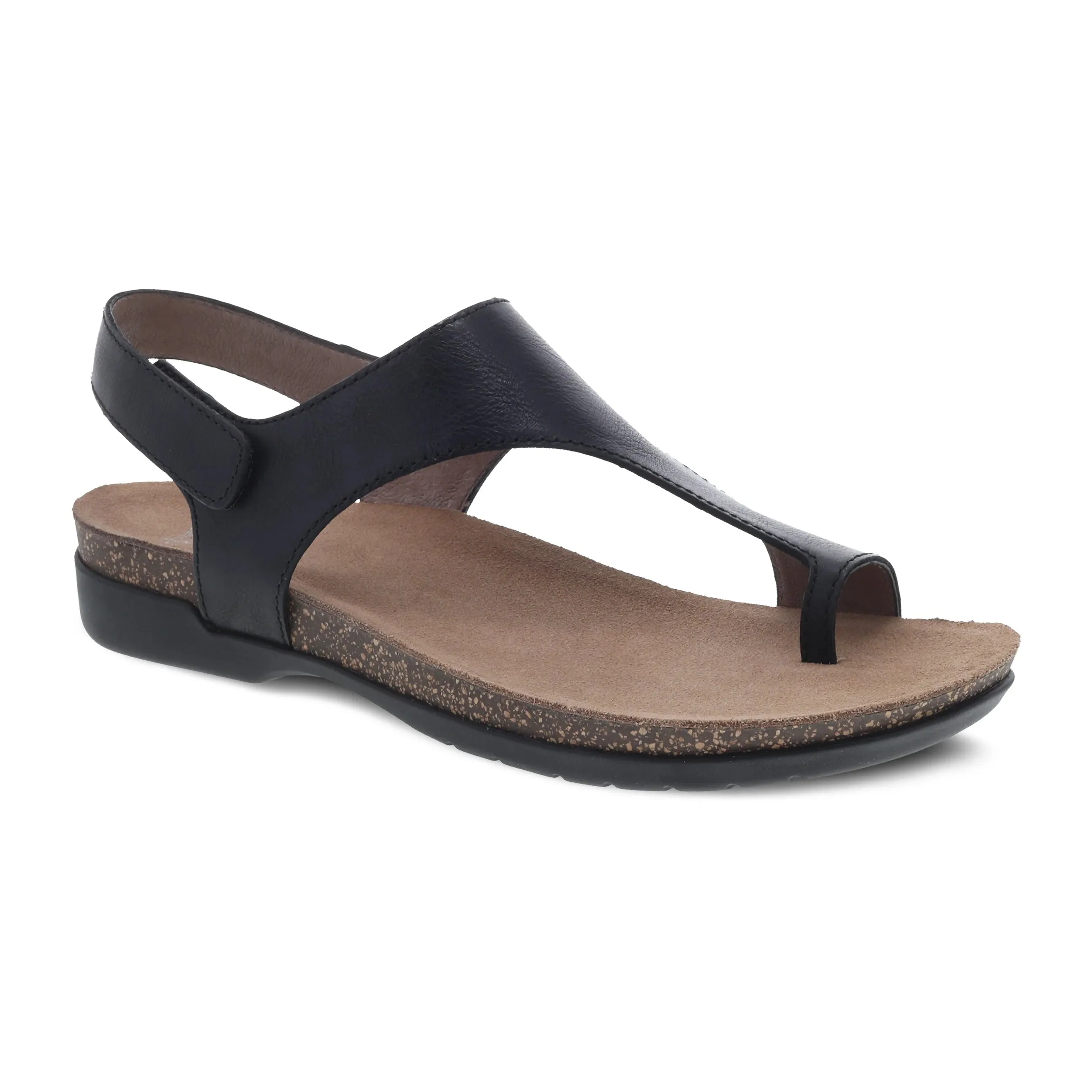 Dansko Reece T-Strap Slingback Sandal - Black Womens Shoes Black