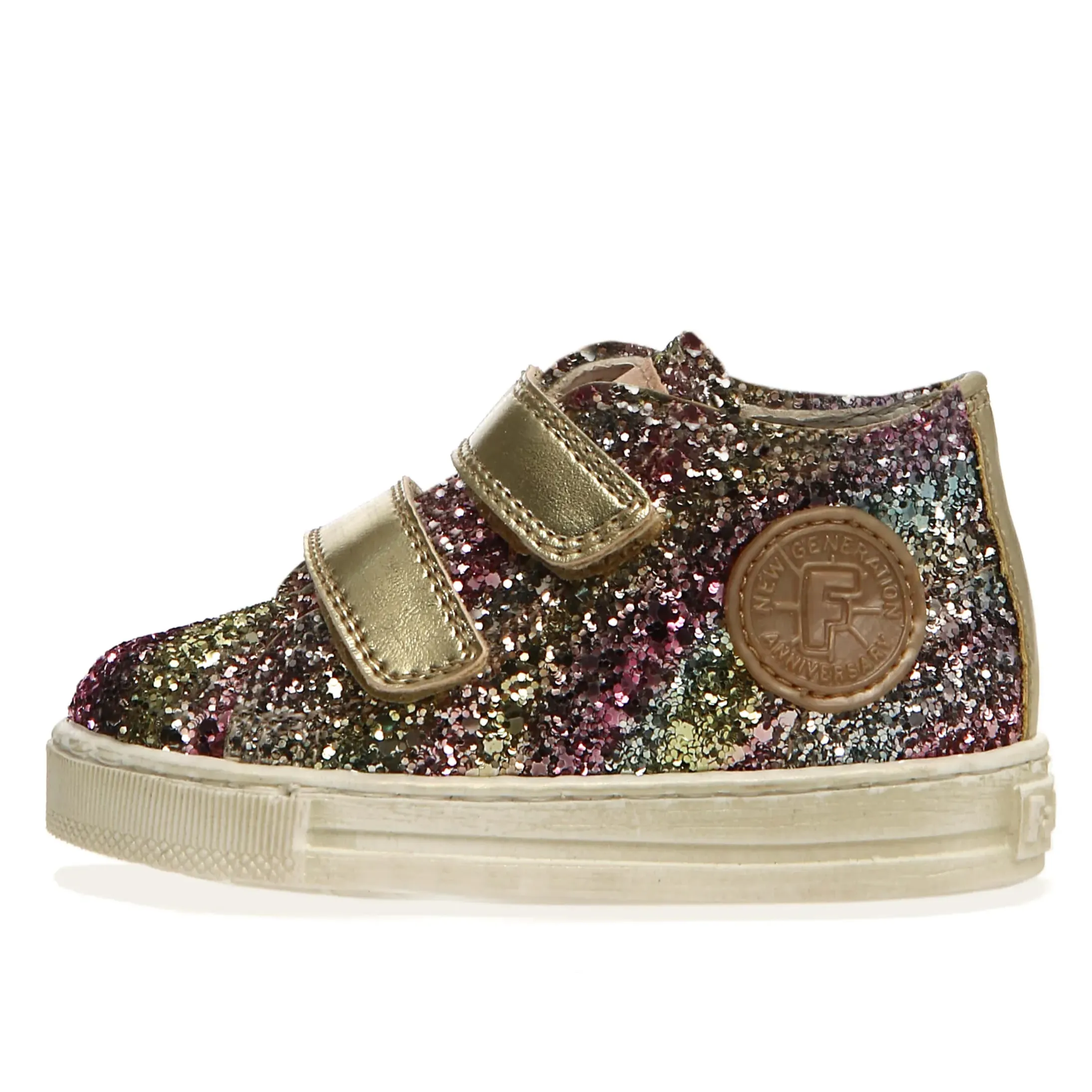 Baby fashion Falcotto Michael Girl's Casual Shoes - Glitter Shaded Platinum Multi