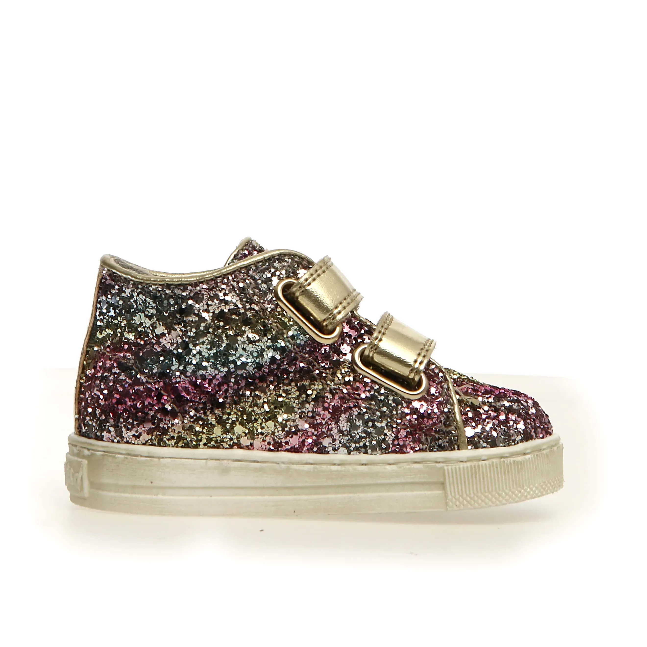 Mobile Friendly Falcotto Michael Girl's Casual Shoes - Glitter Shaded Platinum Multi