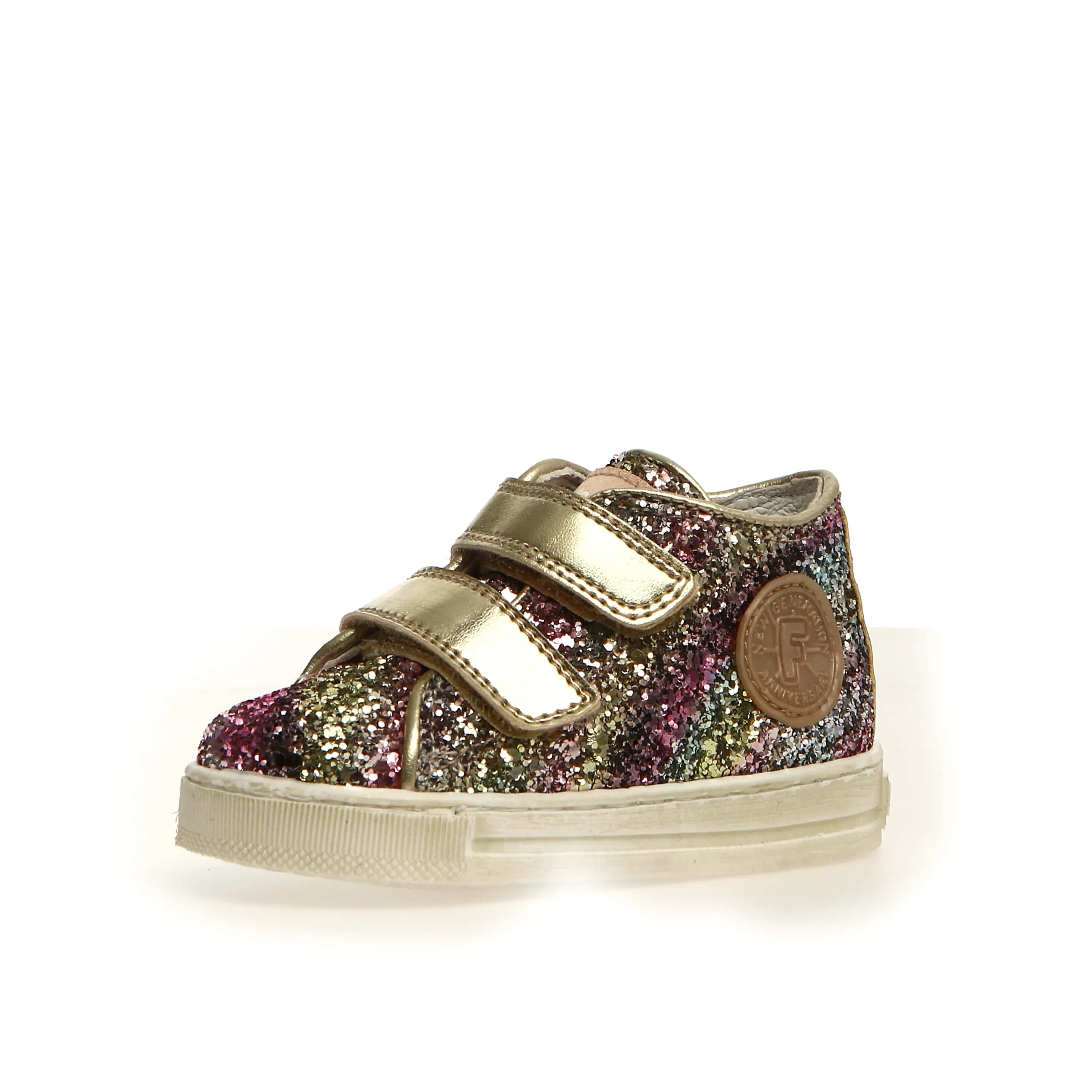 Mobile Friendly Falcotto Michael Girl's Casual Shoes - Glitter Shaded Platinum Multi