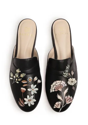 Mocha Mousse Black Mule Quick Slide Easy Step