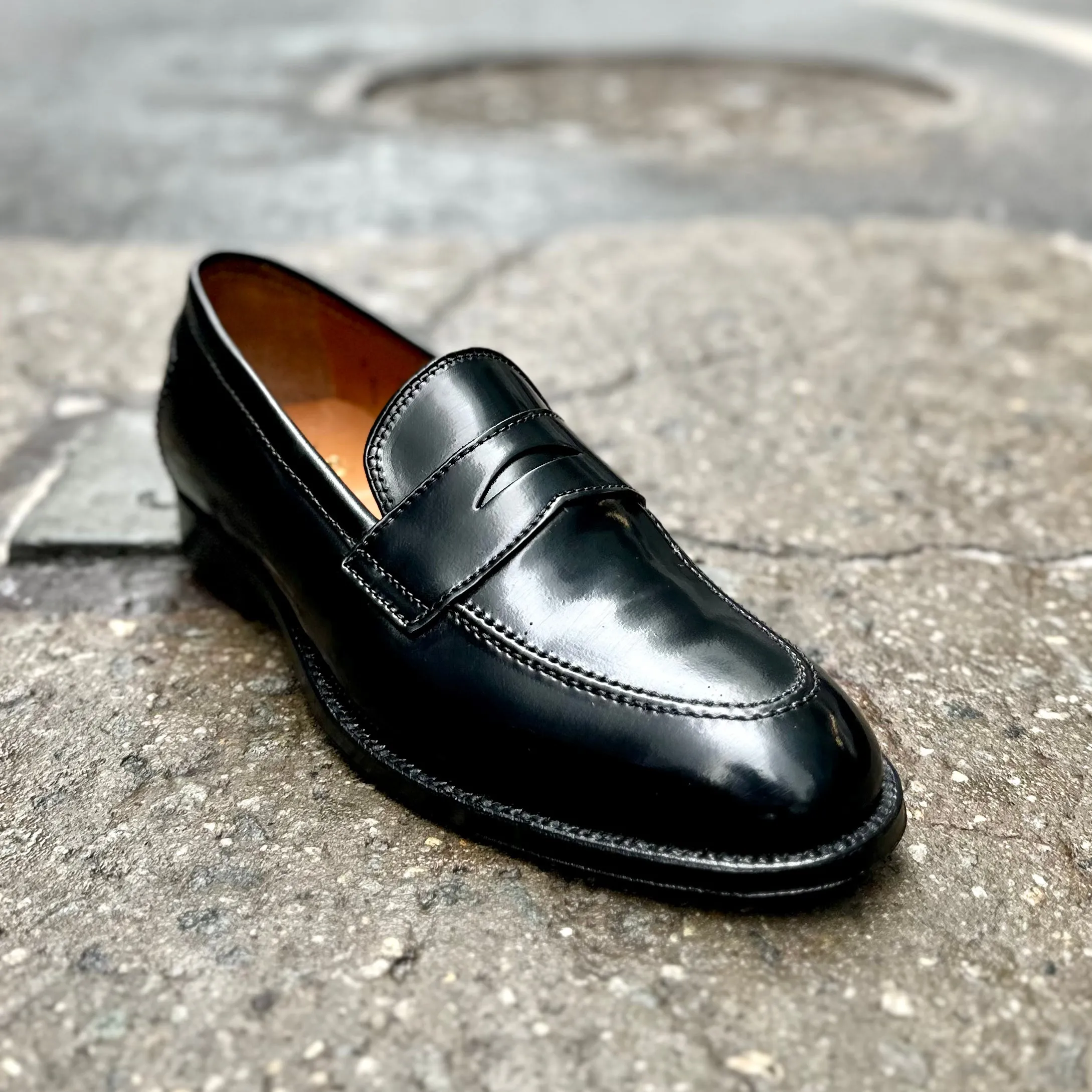 Modern Ease D2221 - Madison Penny in Black Shell Cordovan