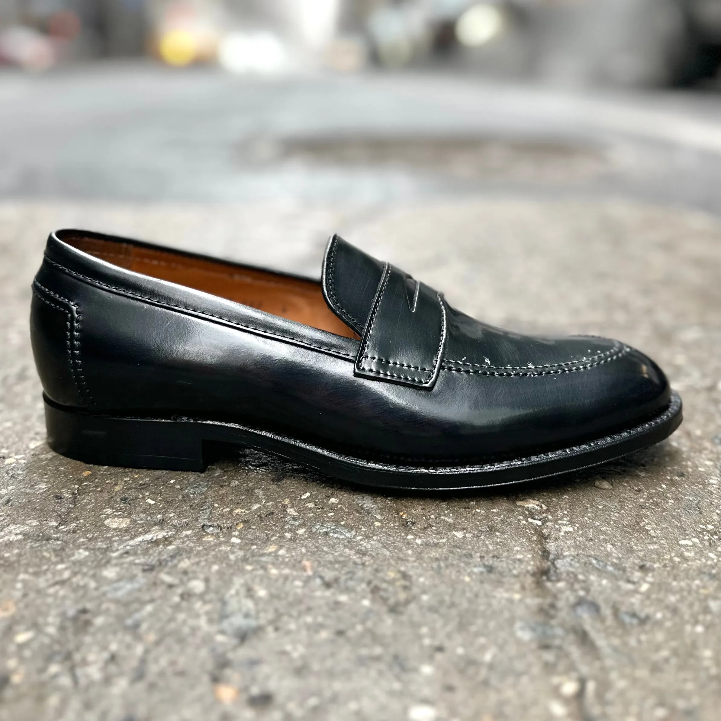 Fit Firm D2221 - Madison Penny in Black Shell Cordovan