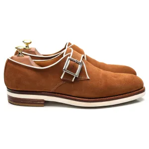 Event Set Endless Fit 'Sway' Tan Brown Suede Monk Strap UK 8.5 E