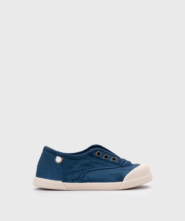 Modern Kids Igor Boy's And Girl's Lona Laceless Shoes - Marino