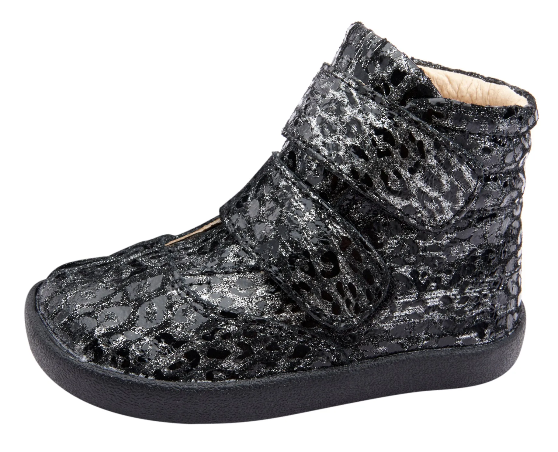 Modern Kids Old Soles Girl's & Boy's 5071 The Core Ankle Boot Sneaker - Pearlised Leopard