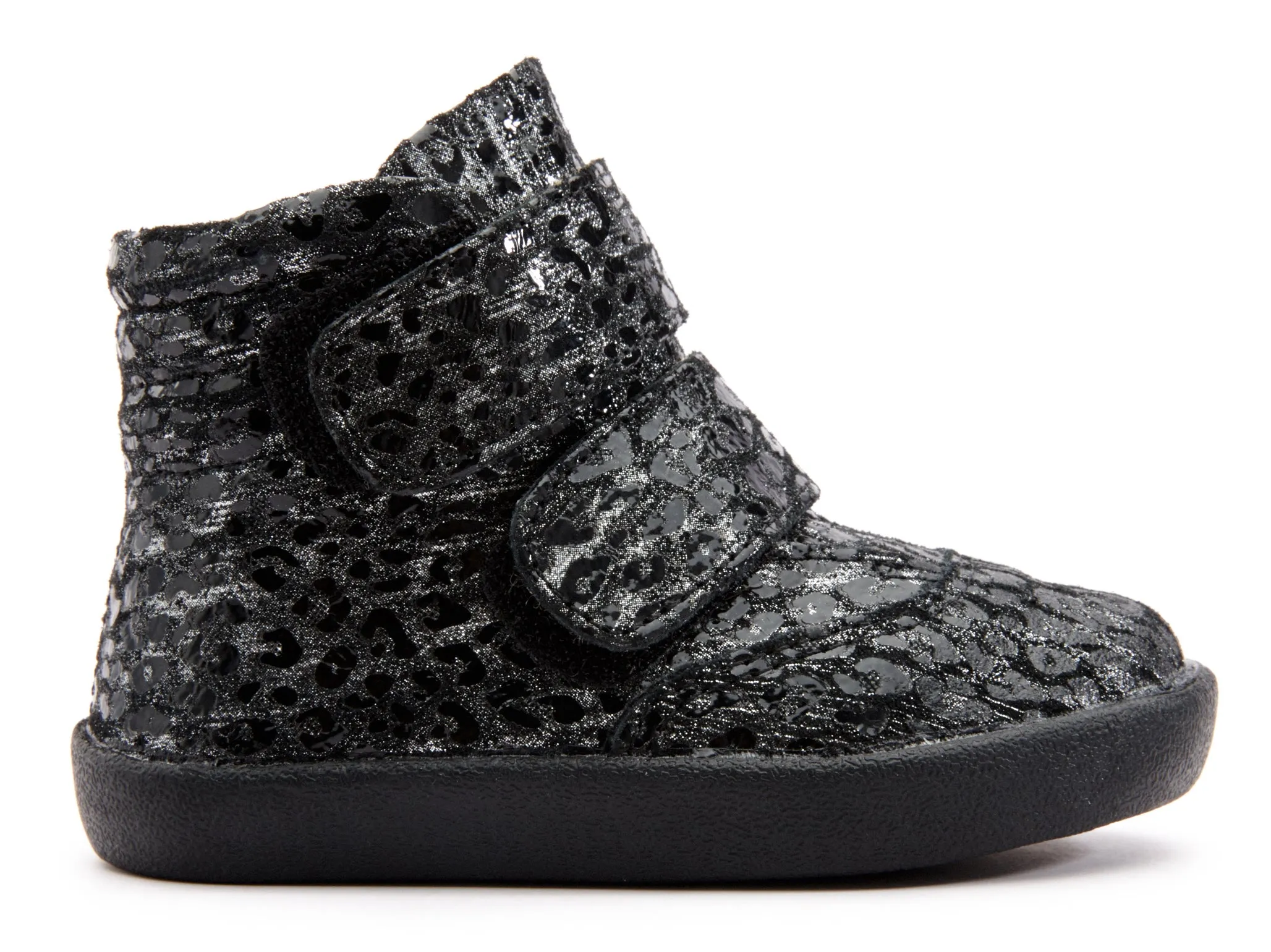 Modern Kids Old Soles Girl's & Boy's 5071 The Core Ankle Boot Sneaker - Pearlised Leopard