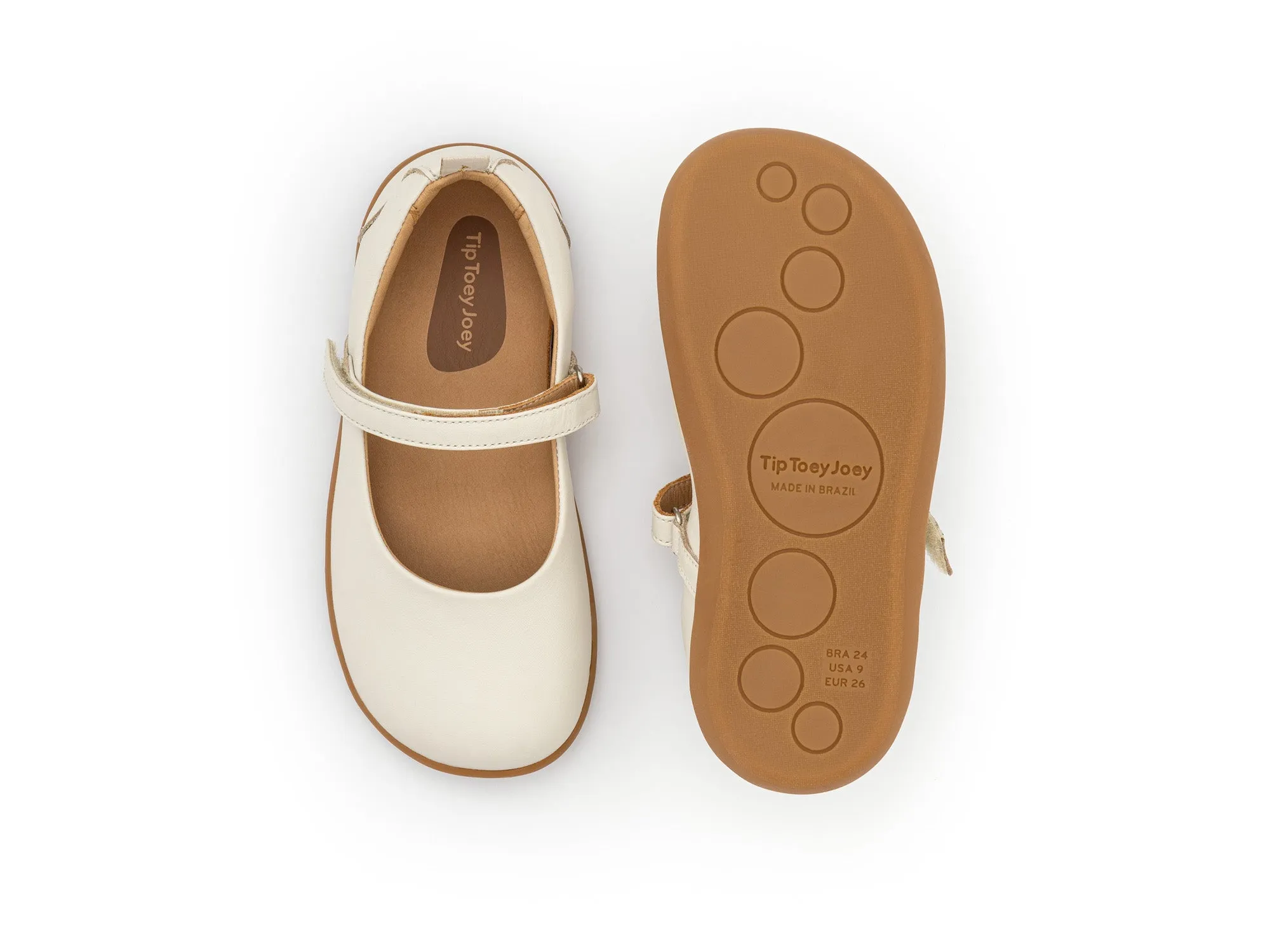 Modern Kids Tip Toey Joey Girl's Catch Mary Janes - Tapioca