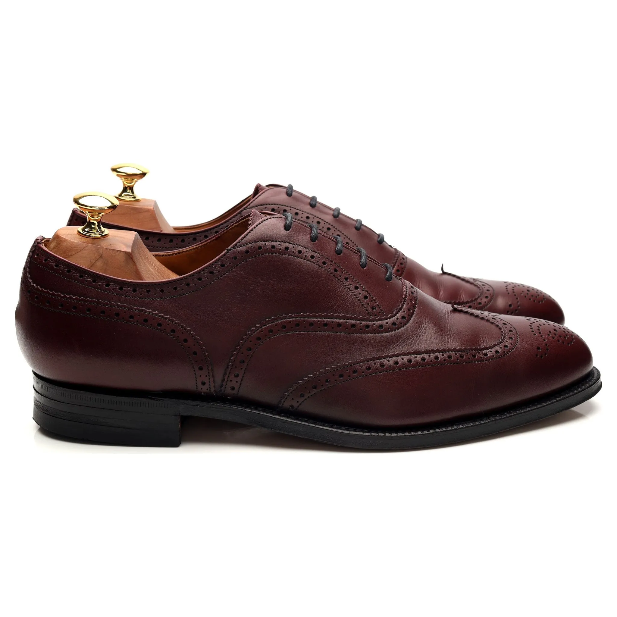 Burgundy Leather Oxford Brogues UK 10 G Quick Step On