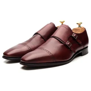 'Lancaster' Burgundy Leather Doble Monk Strap UK 12 FX Shock Ease