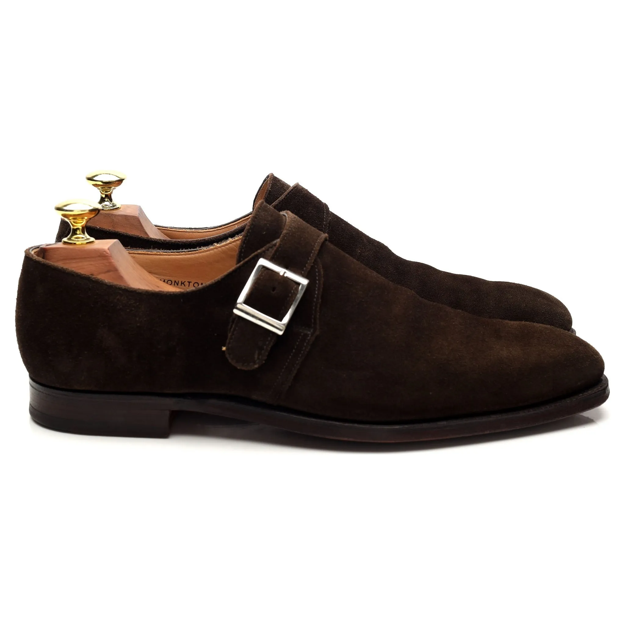 Semi Formal 'Monkton' Dark Brown Suede Monk Strap UK 7 E