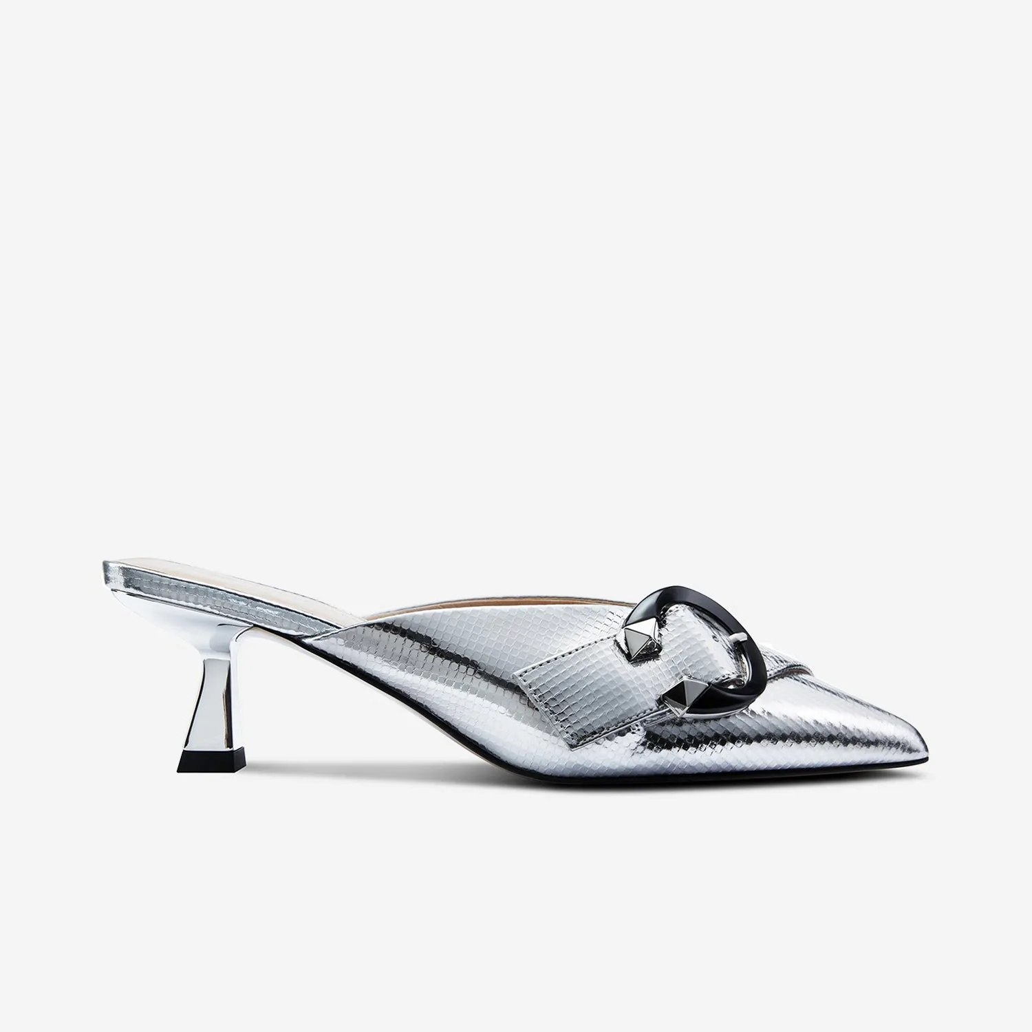 Sandro Mule Heel | Disco Ball Silver Fall Fashion Pumps Cute Heels